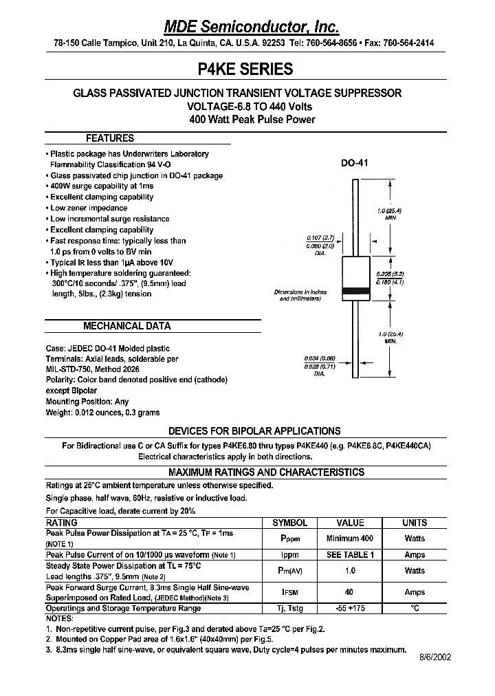 P4KE350_9012282.PDF Datasheet