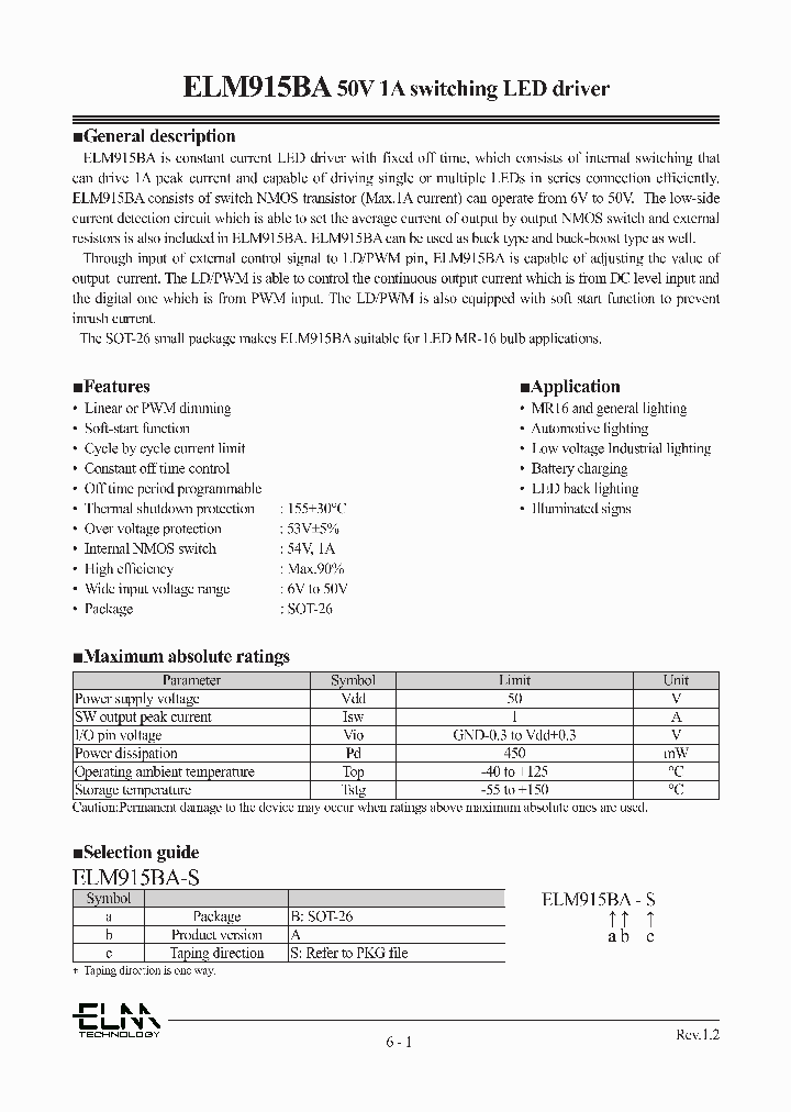 ELM915BA_9014669.PDF Datasheet