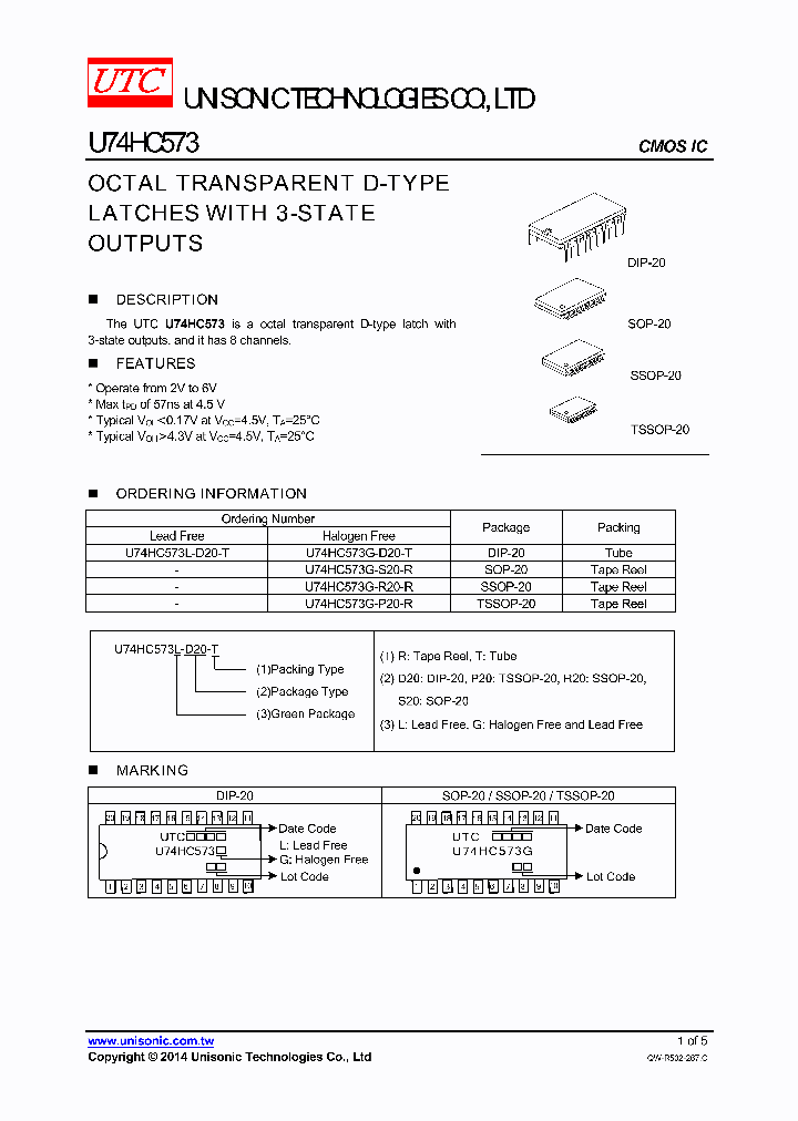 U74HC573L-D20-T_9016230.PDF Datasheet