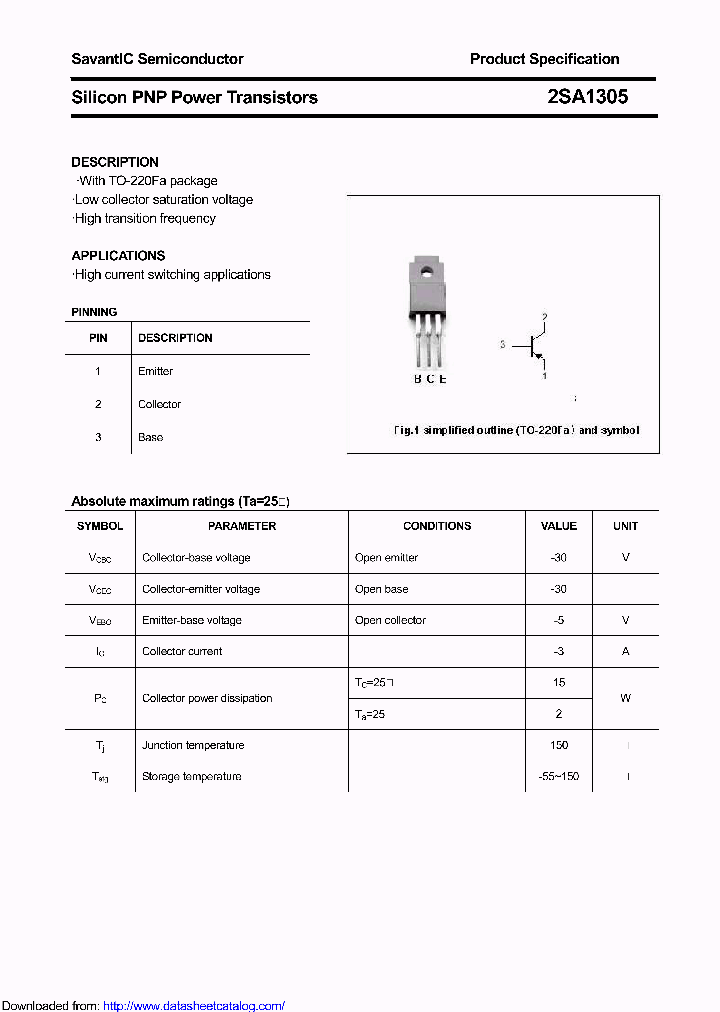 2SA1305_9016980.PDF Datasheet