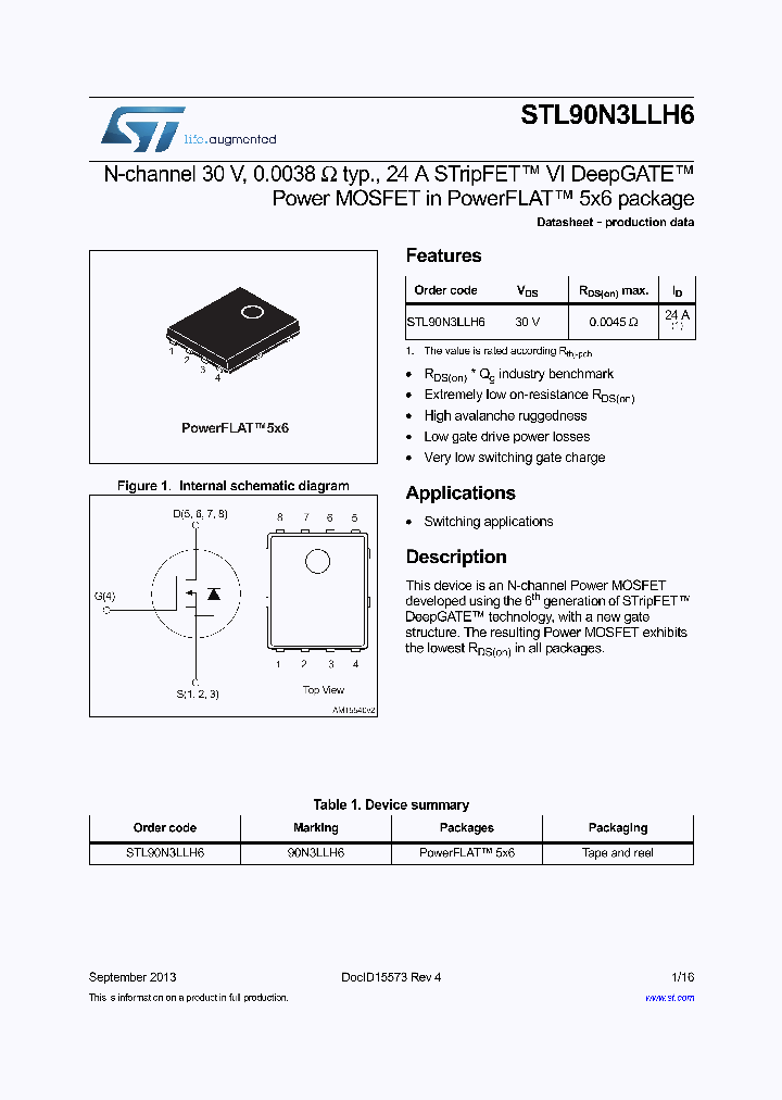 STL90N3LLH6_9017723.PDF Datasheet