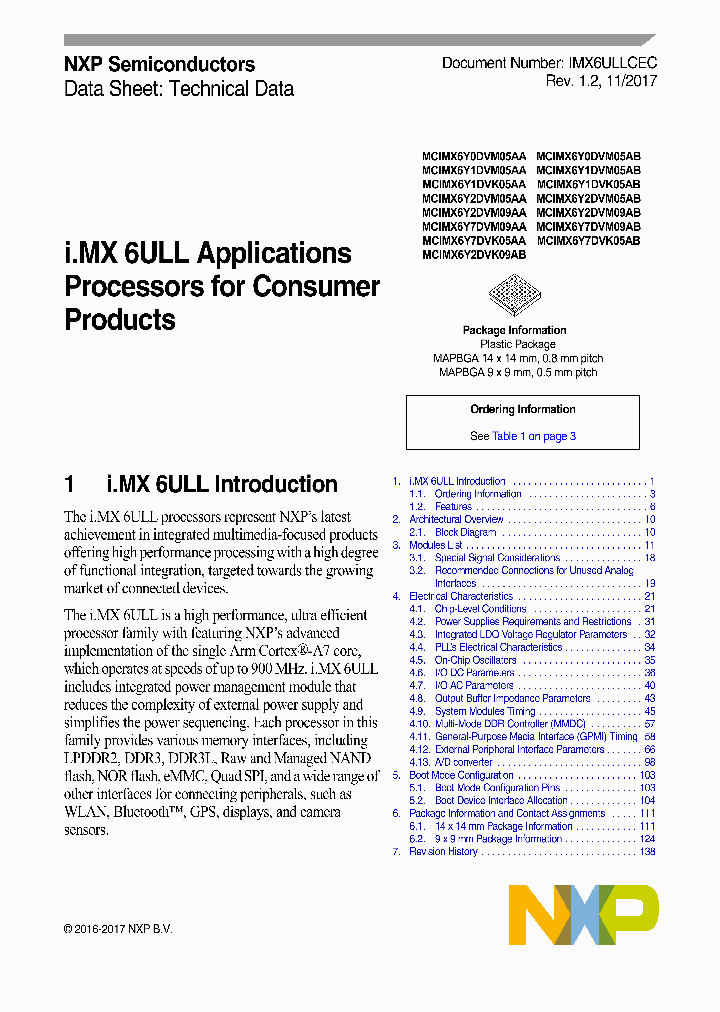 MCIMX6Y2DVM09AA_9020511.PDF Datasheet