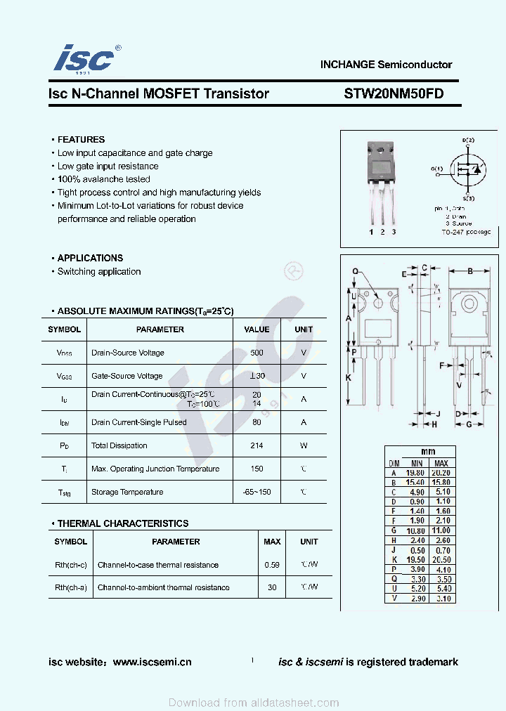 STW20NM50FD_9025600.PDF Datasheet