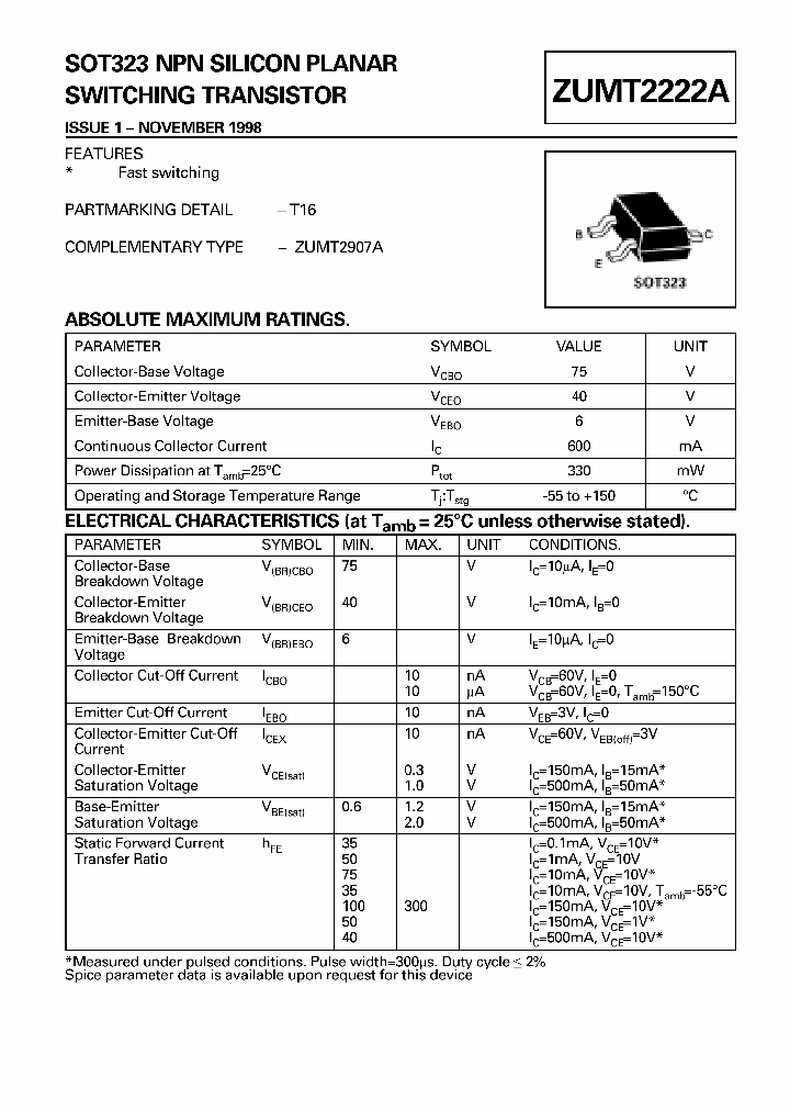 ZUMT2222A_9027221.PDF Datasheet