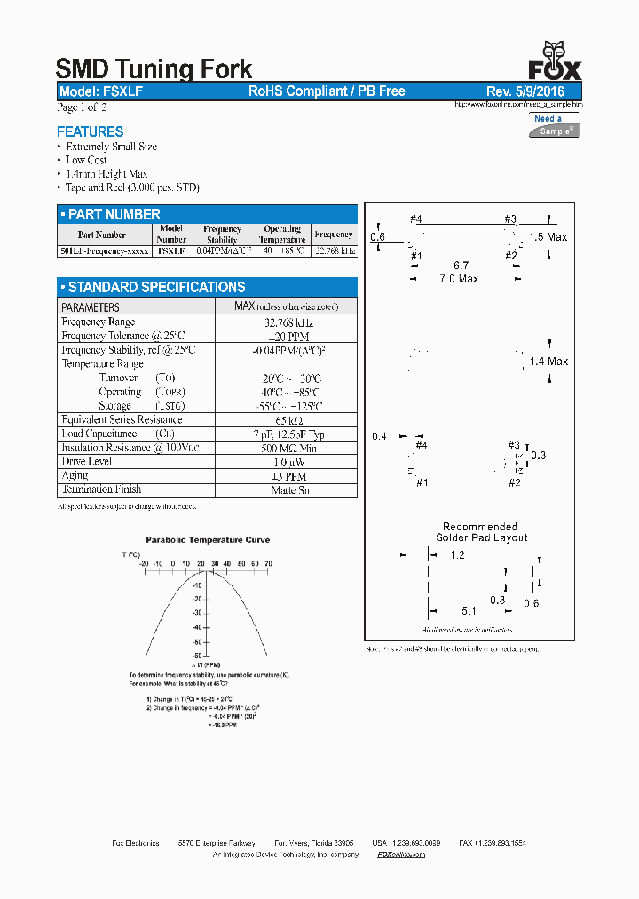 FSXLF327_9032443.PDF Datasheet