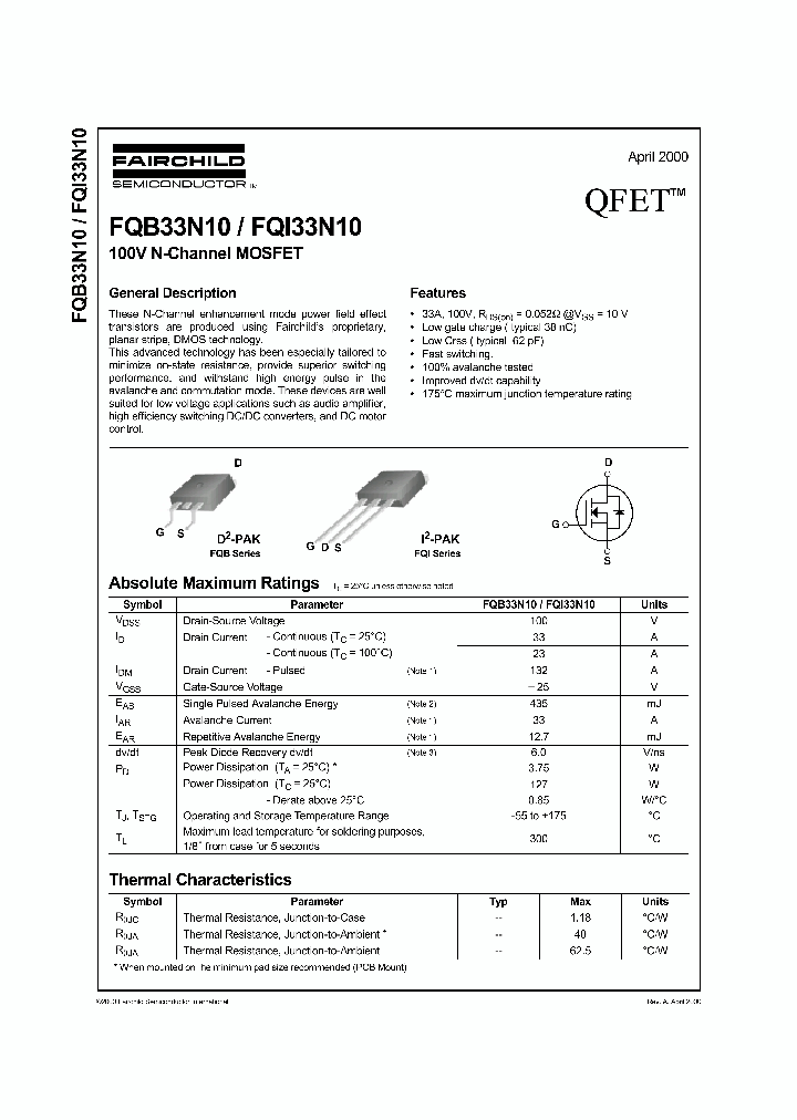 FQB33N10-04_9039804.PDF Datasheet