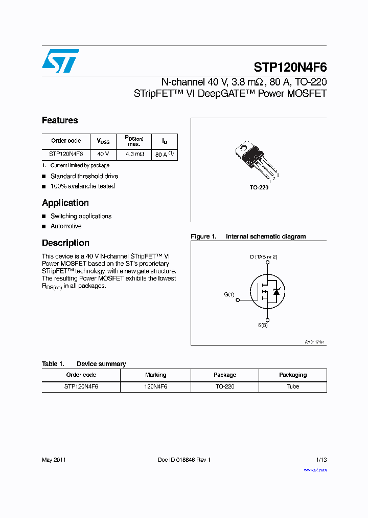 STP120N4F6_9041238.PDF Datasheet