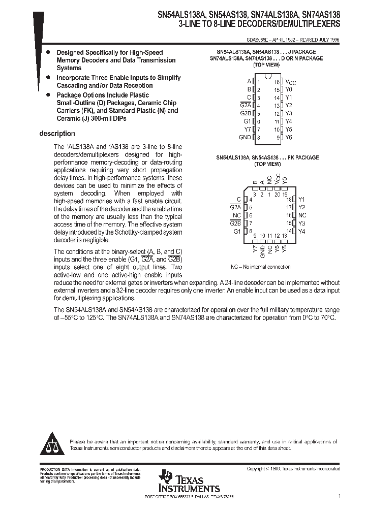 SN74ALS138AD_9041606.PDF Datasheet