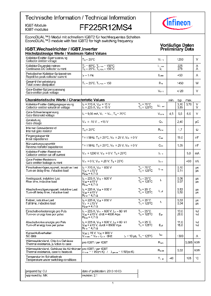 FF225R12MS4_9041620.PDF Datasheet