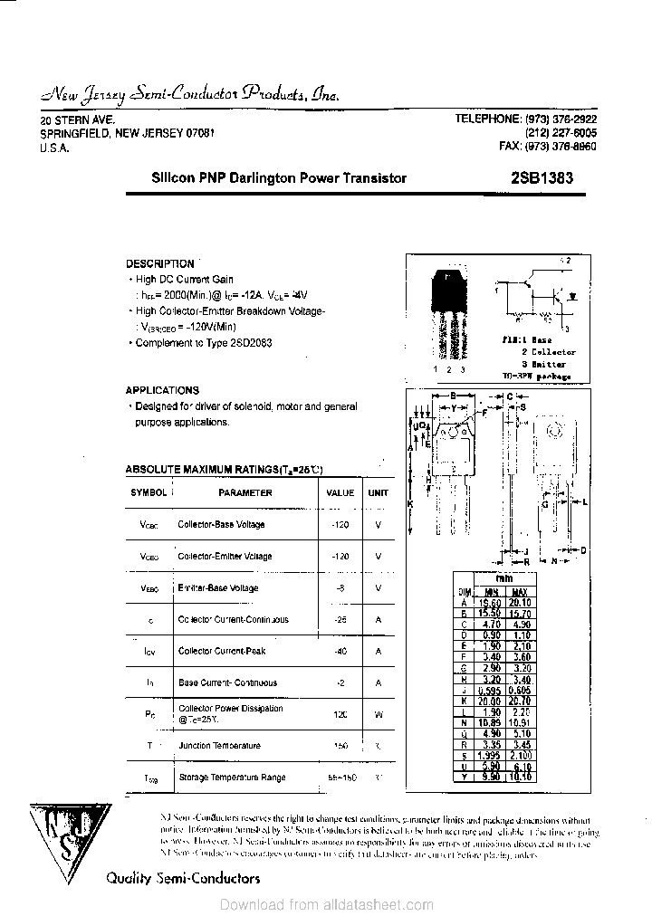 2SB1383_9042755.PDF Datasheet