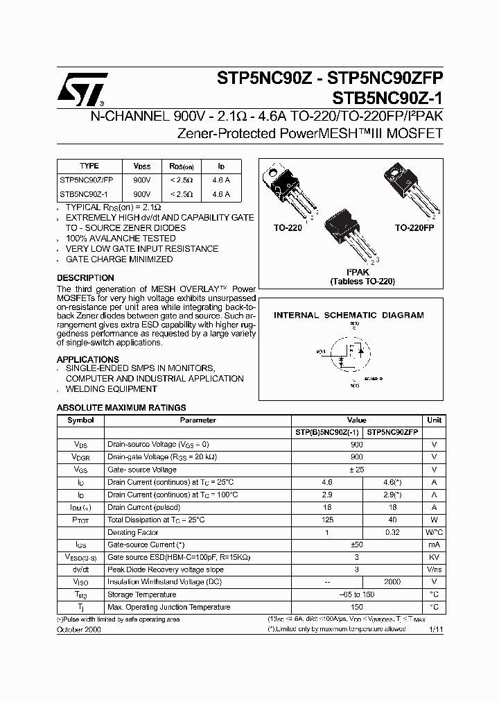 STB5NC90Z-1_9045315.PDF Datasheet