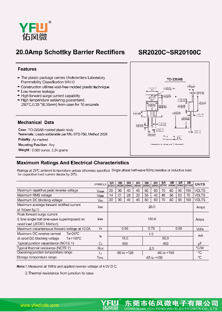 SR2020C-TO220AB_9046969.PDF Datasheet