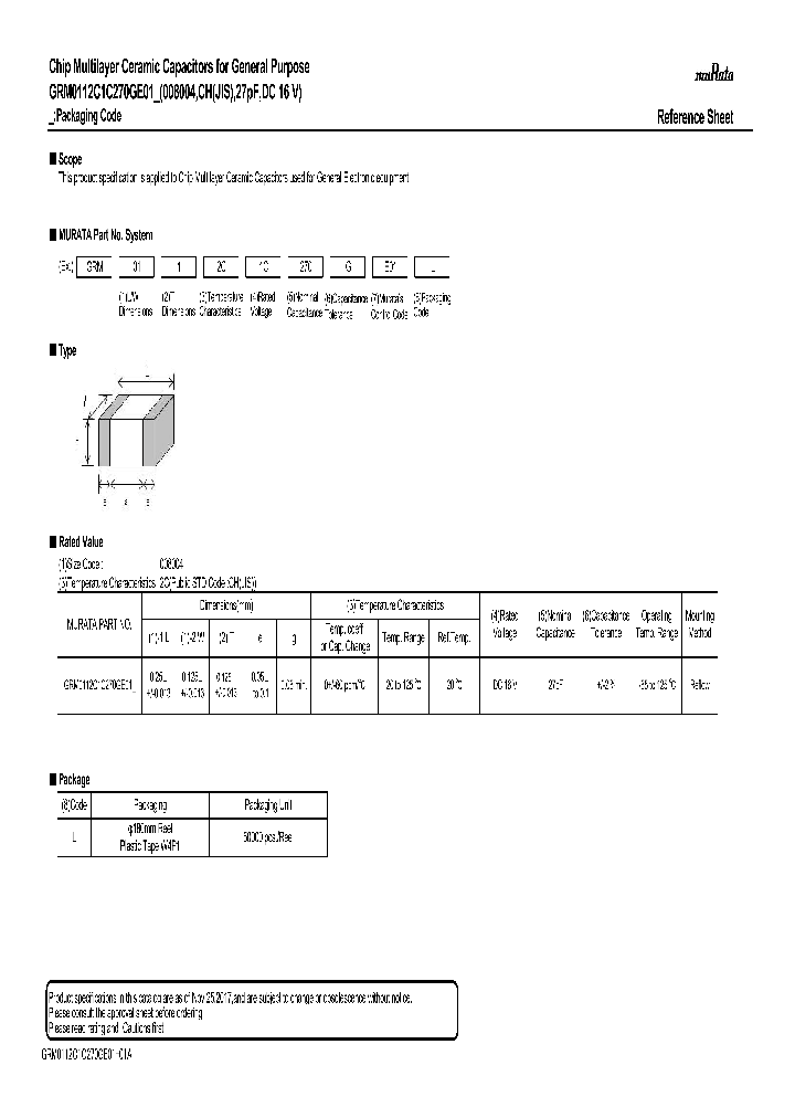 GRM0112C1C270GE01_9050350.PDF Datasheet