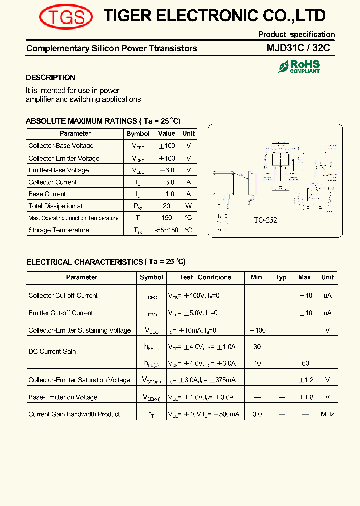 MJD32C_9052471.PDF Datasheet