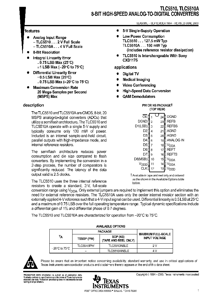 TLC5510AINS_9054536.PDF Datasheet