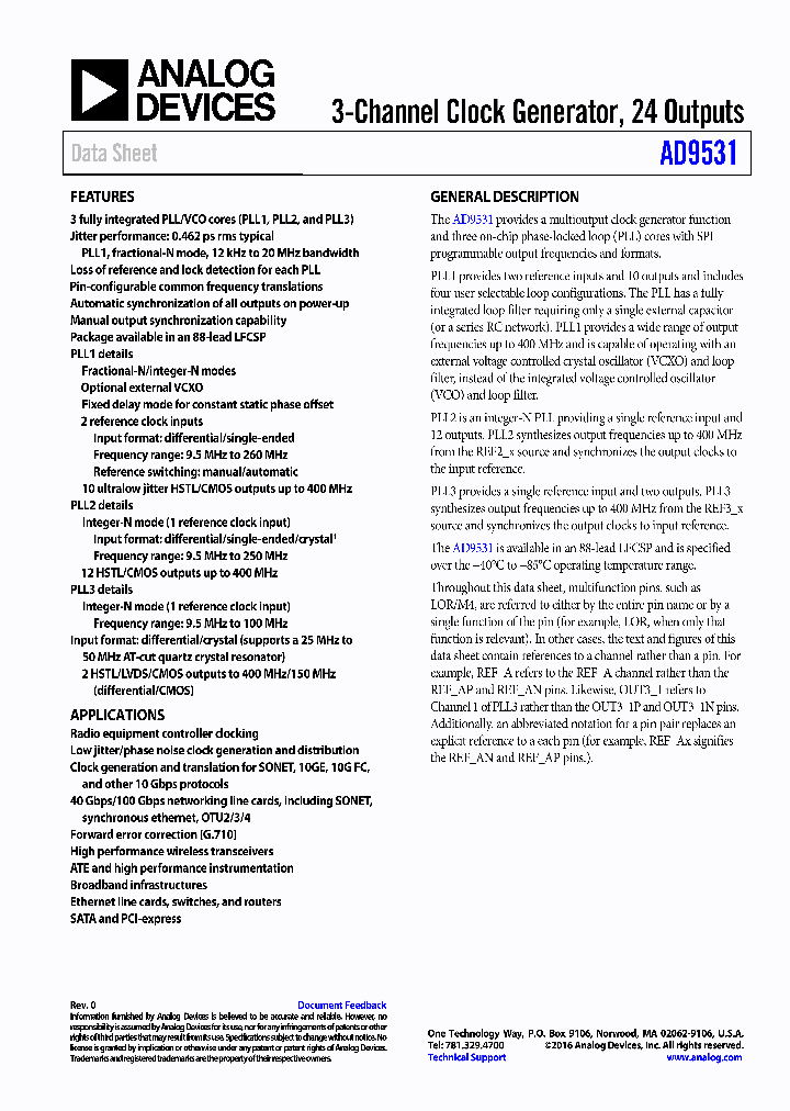 AD9531_9056365.PDF Datasheet