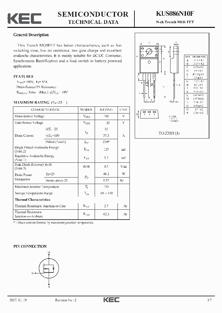 KUS086N10F_9057261.PDF Datasheet