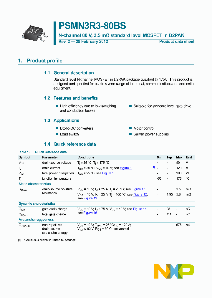 PSMN3R3-80BS_9057808.PDF Datasheet