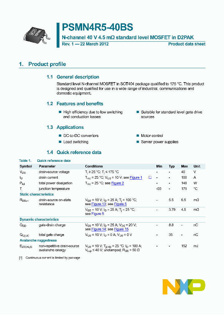 PSMN4R5-40BS_9061107.PDF Datasheet