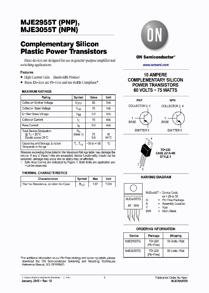 MJE2955T_9061465.PDF Datasheet