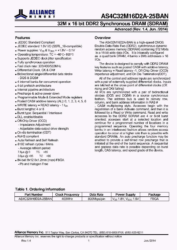 AS4C32M16D2A-25BAN_9061630.PDF Datasheet