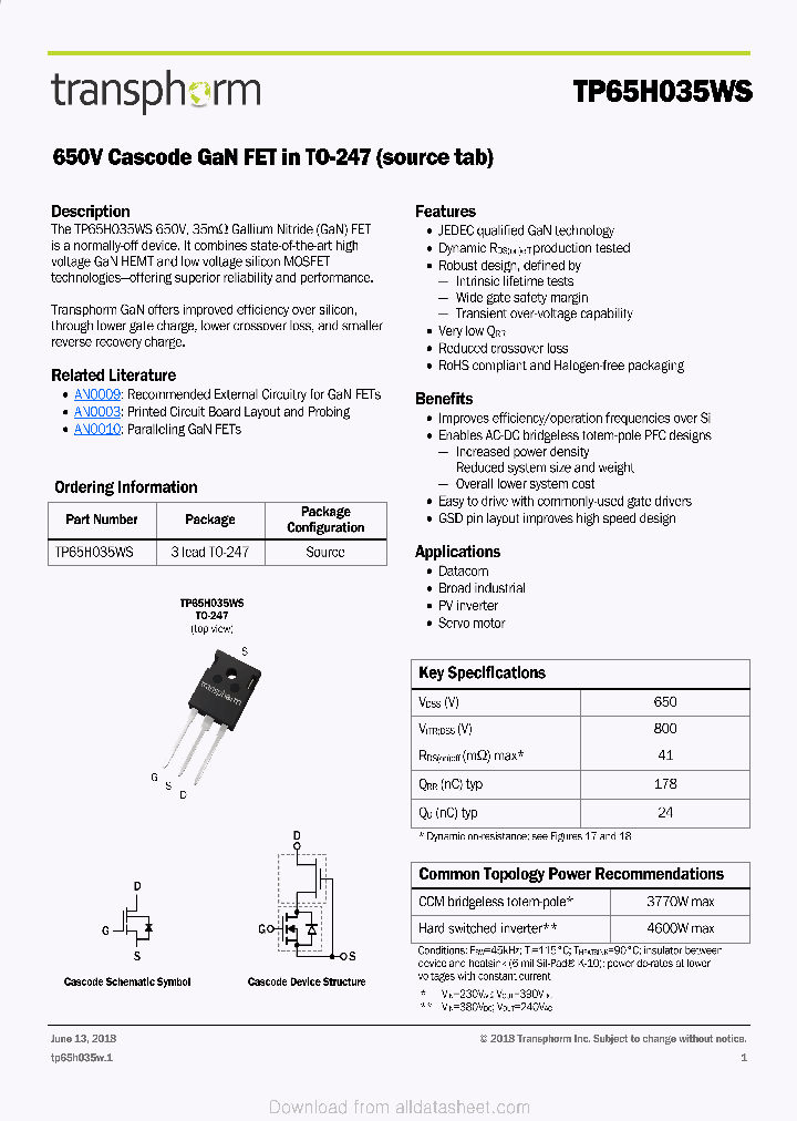 TP65H035WS_9064012.PDF Datasheet