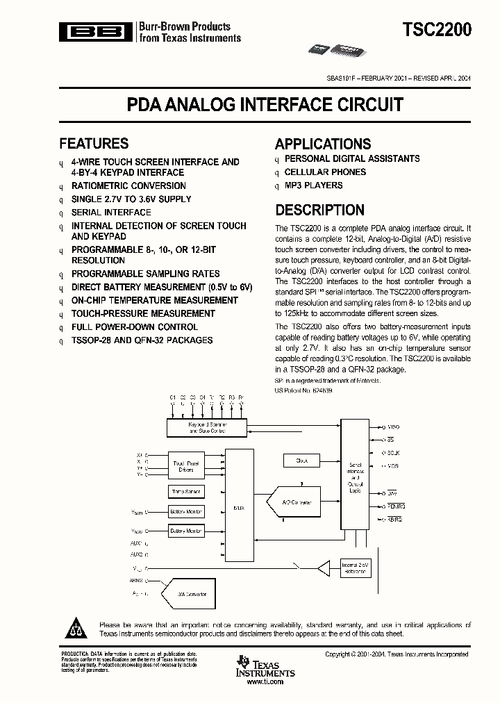 TSC2200_9064200.PDF Datasheet