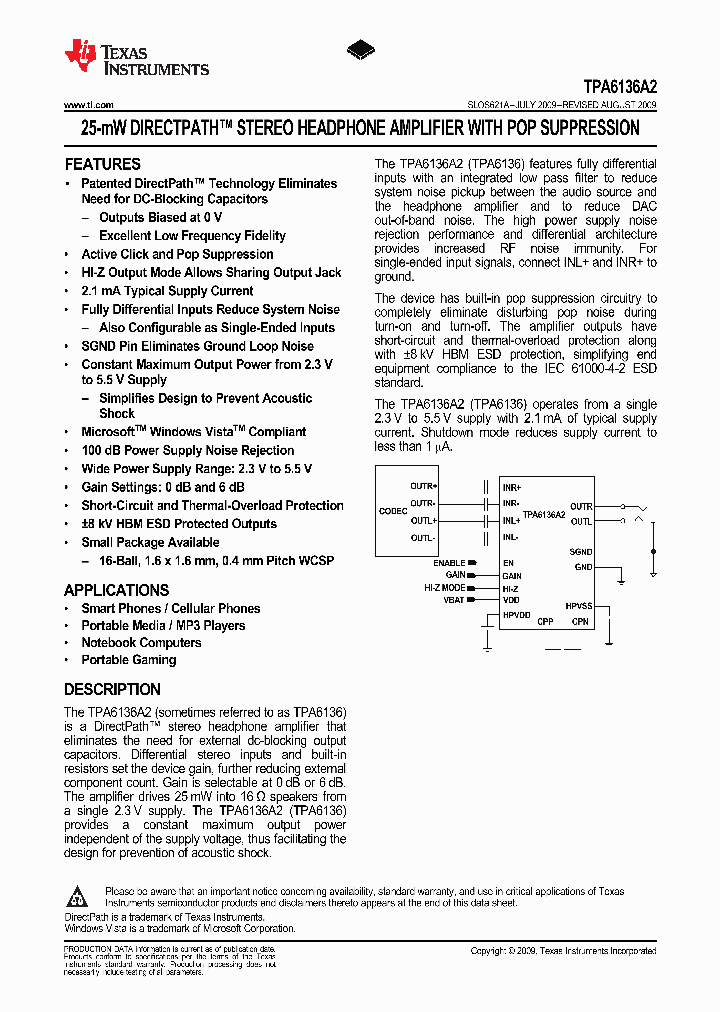 TPA6136A2_9066480.PDF Datasheet