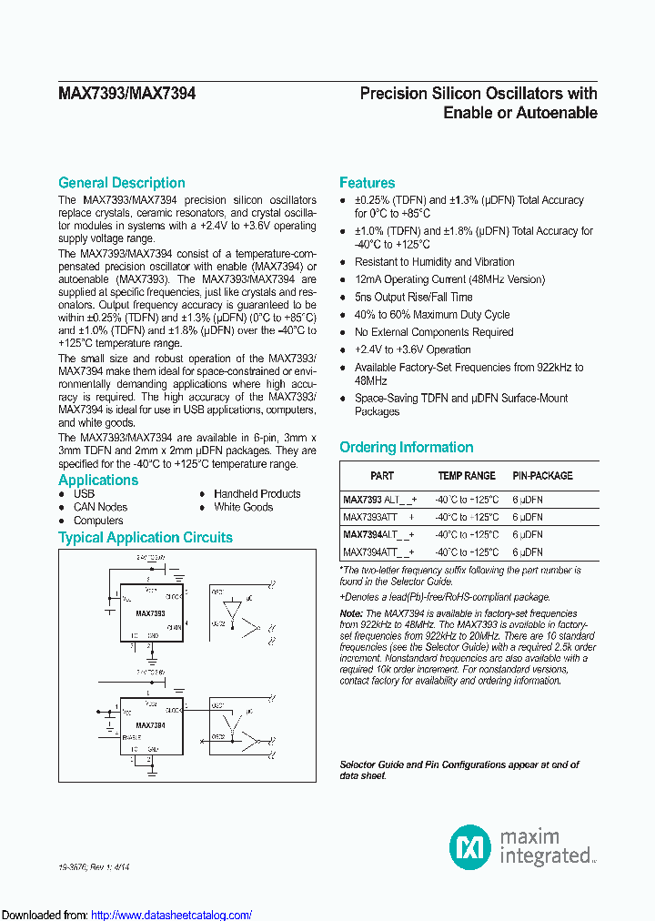 MAX7393_9066804.PDF Datasheet