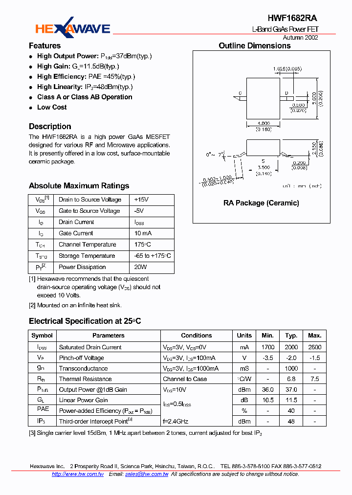 HWF1682RA_9069207.PDF Datasheet