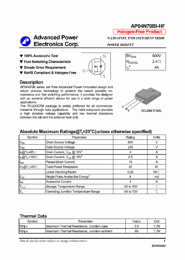 AP04N70BI-HF-16_9069844.PDF Datasheet