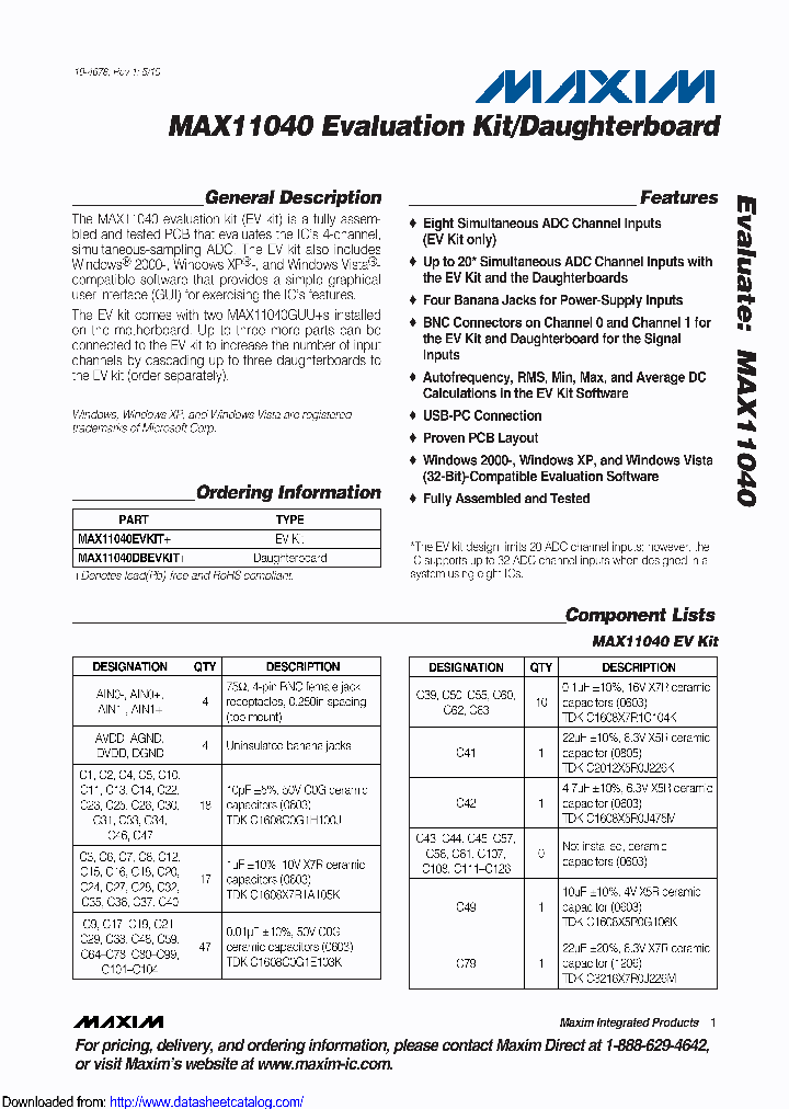 MAX11040DBEVKIT_9075015.PDF Datasheet