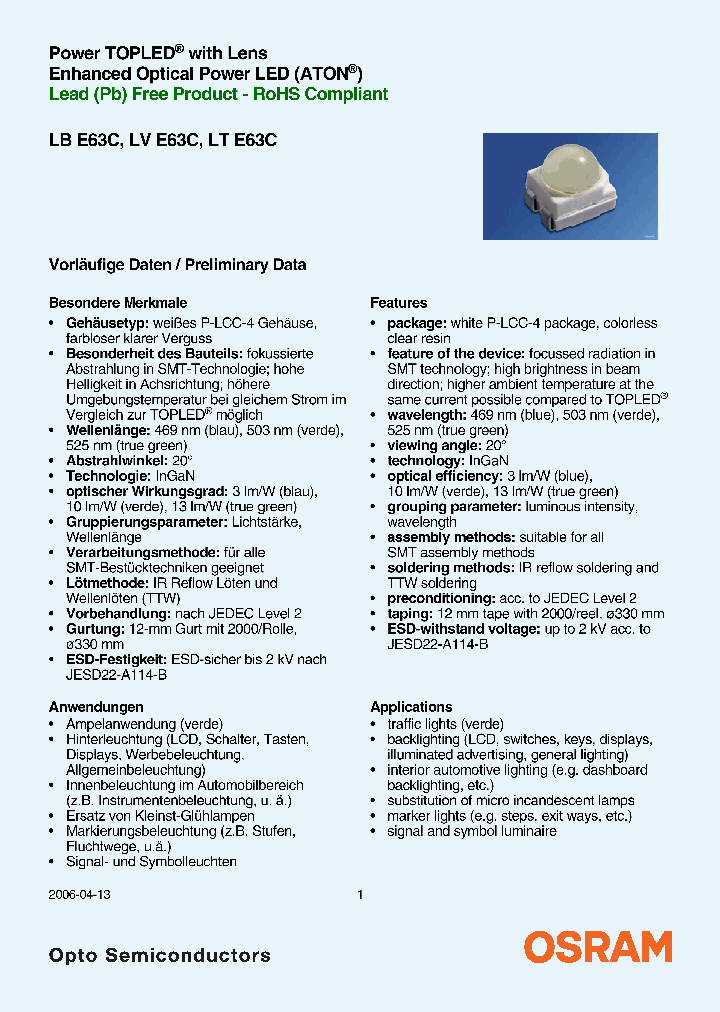 LBLTLVE63C_9075722.PDF Datasheet