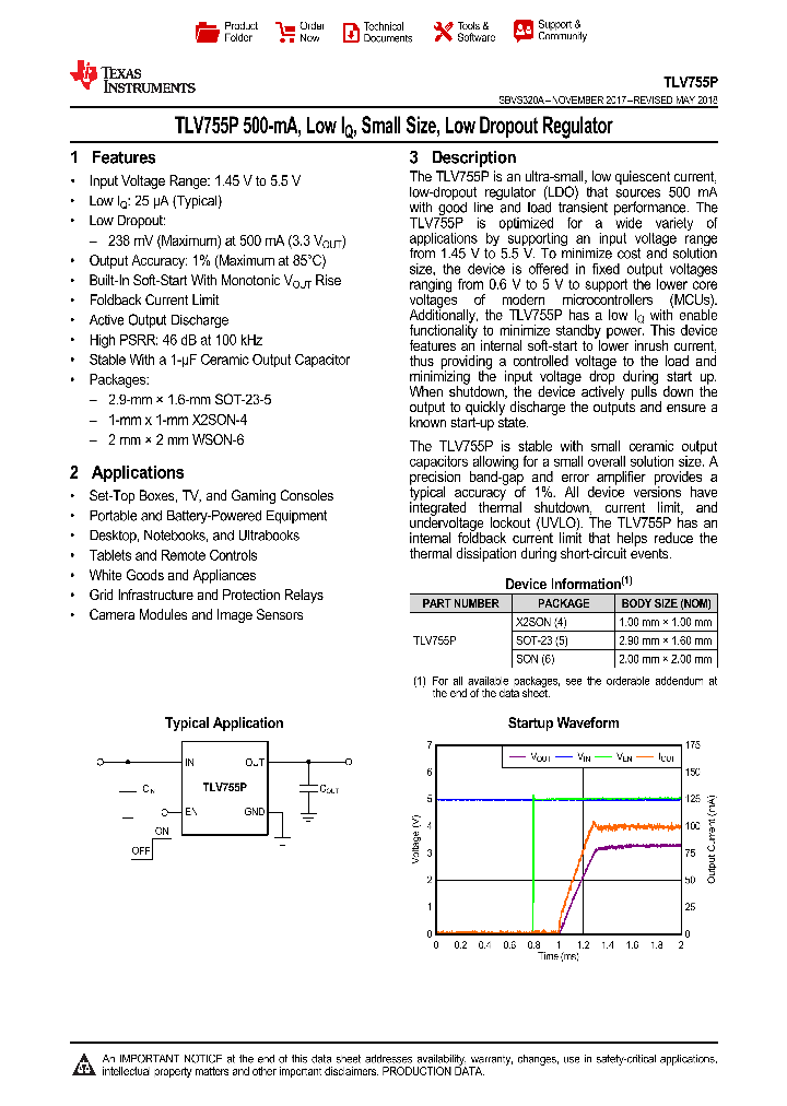 TLV75530PDRVR_9077155.PDF Datasheet