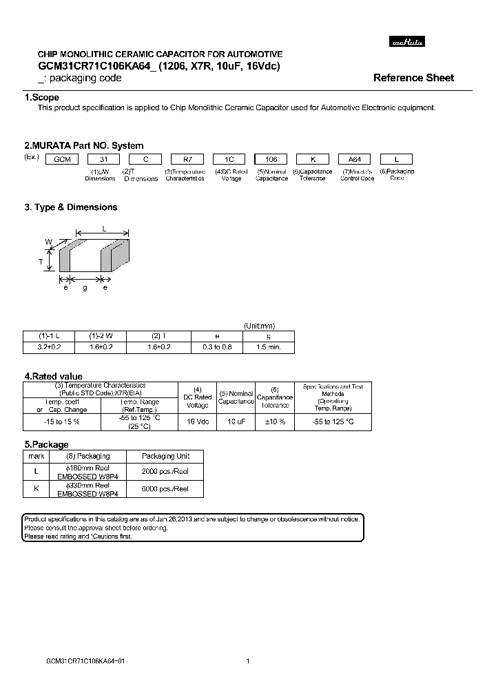 GCM31CR71C106KA64_9078243.PDF Datasheet