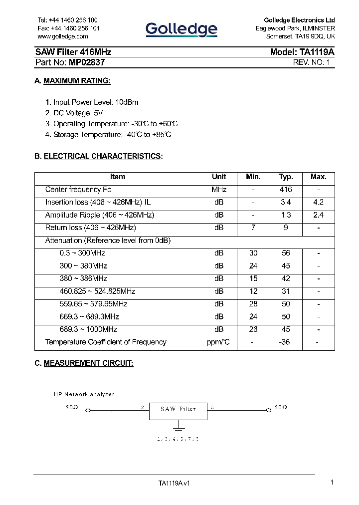 TA1119A_9080248.PDF Datasheet