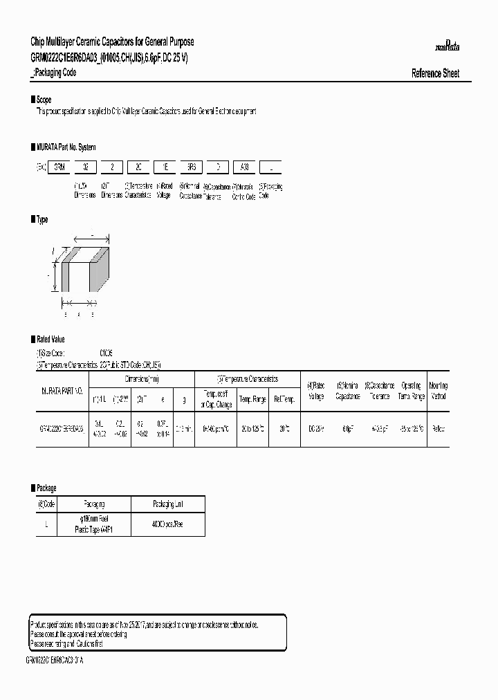 GRM0222C1E6R6DA03_9081140.PDF Datasheet