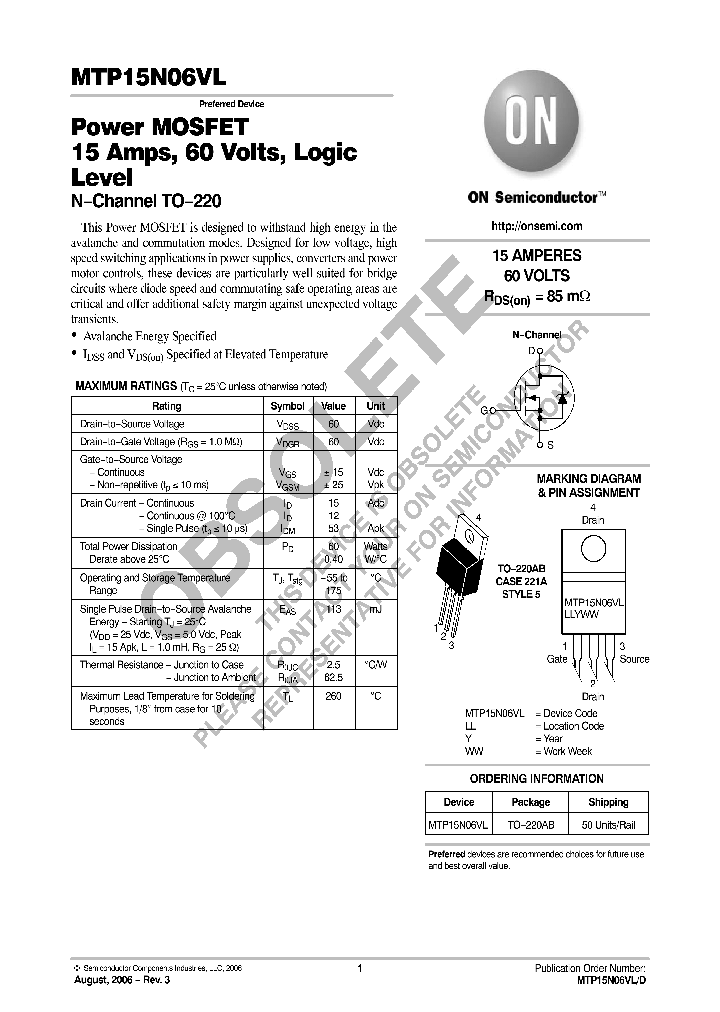 MTP15N06VL_9084906.PDF Datasheet