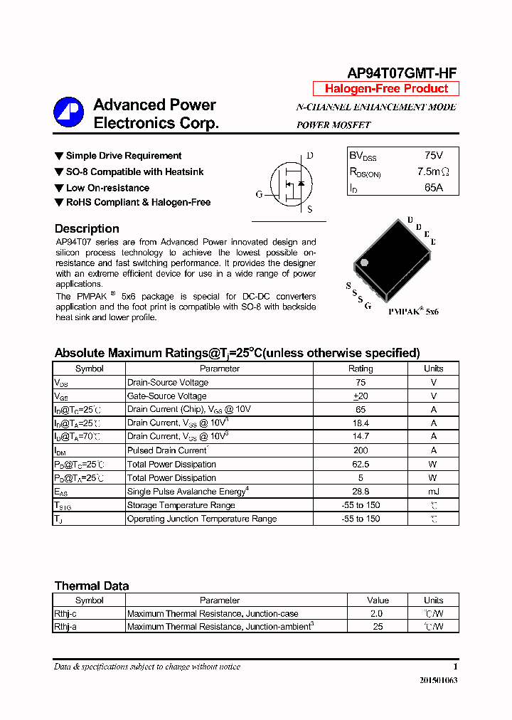 AP94T07GMT-HF-16_9086961.PDF Datasheet