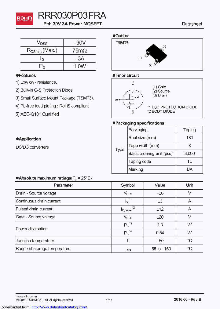 RRR030P03FRA_9088237.PDF Datasheet