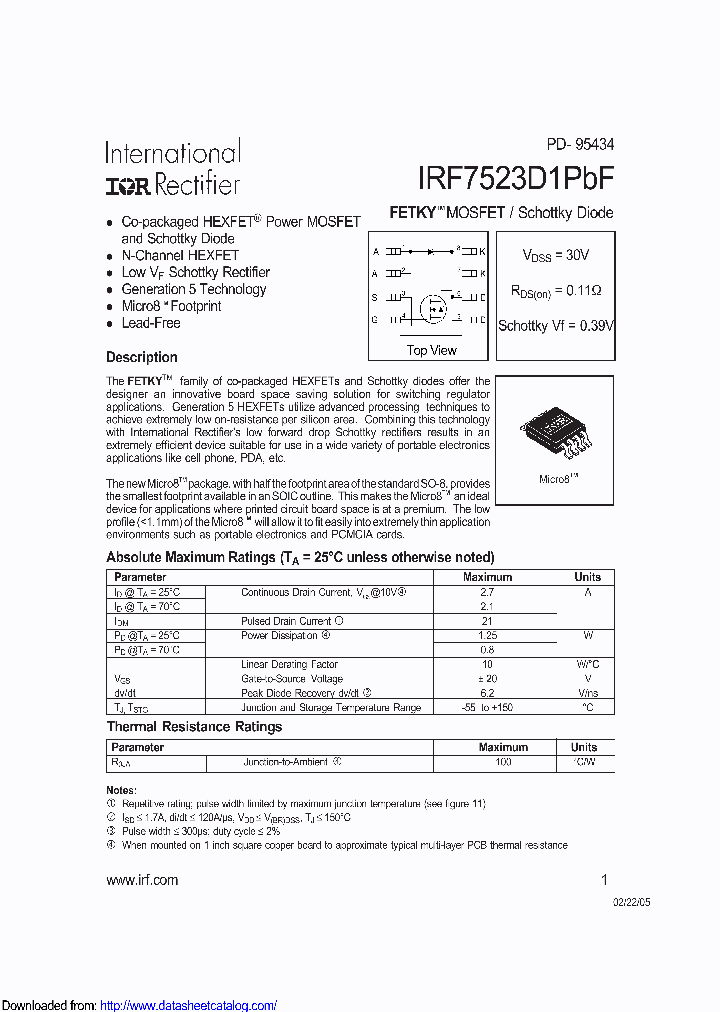 IRF7523D1PBF_9088390.PDF Datasheet