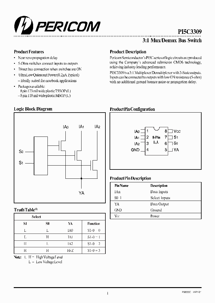 PI5C3309UX_9088529.PDF Datasheet