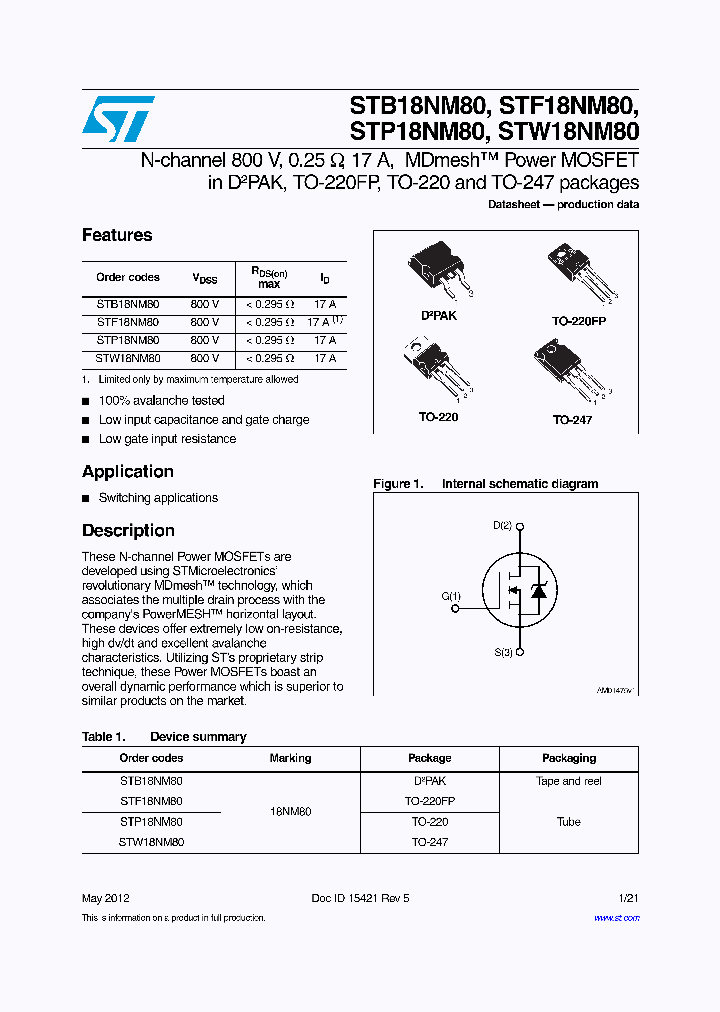 STB18NM80_9088634.PDF Datasheet