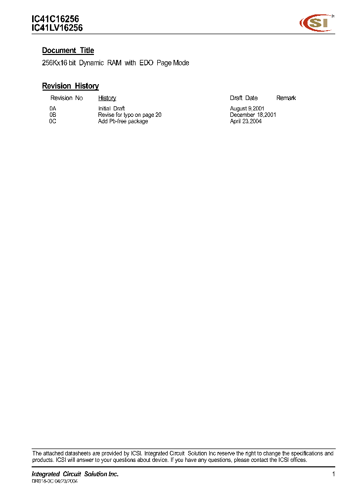 IC41C16256-25TG_9091786.PDF Datasheet