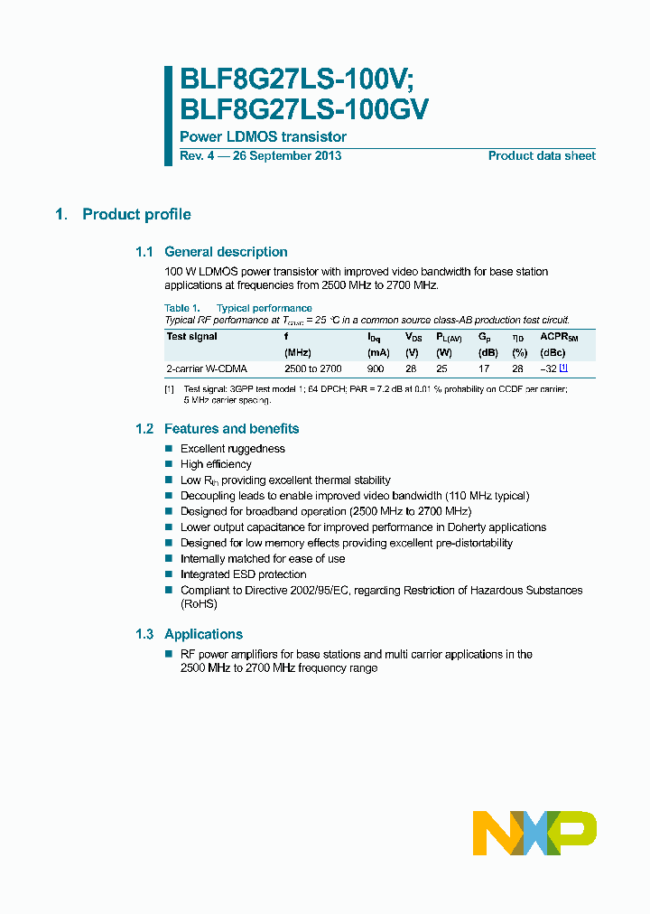 BLF8G27LS-100GV_9093191.PDF Datasheet