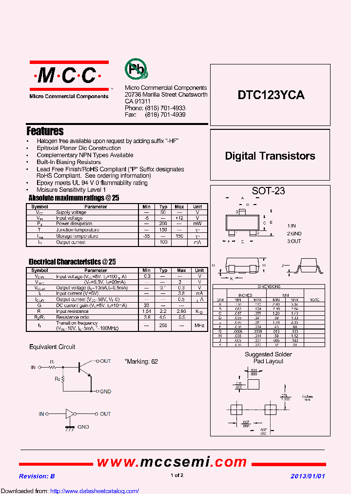 DTC123YCA_9094236.PDF Datasheet