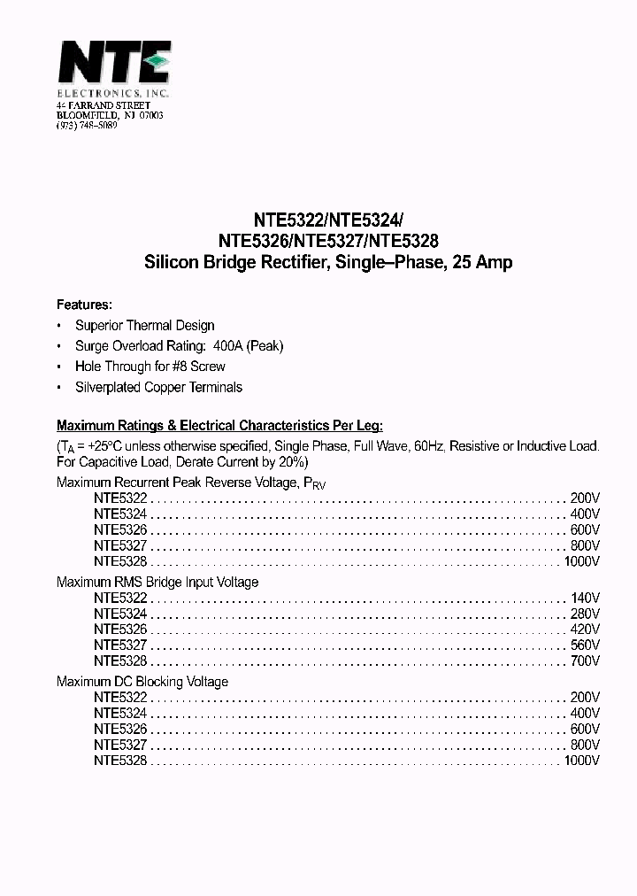 NTE5327_9094821.PDF Datasheet