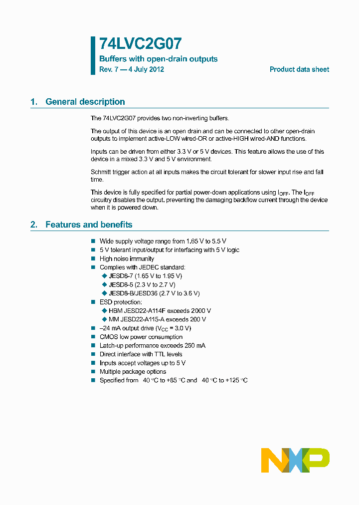 74LVC2G07GS_9095667.PDF Datasheet