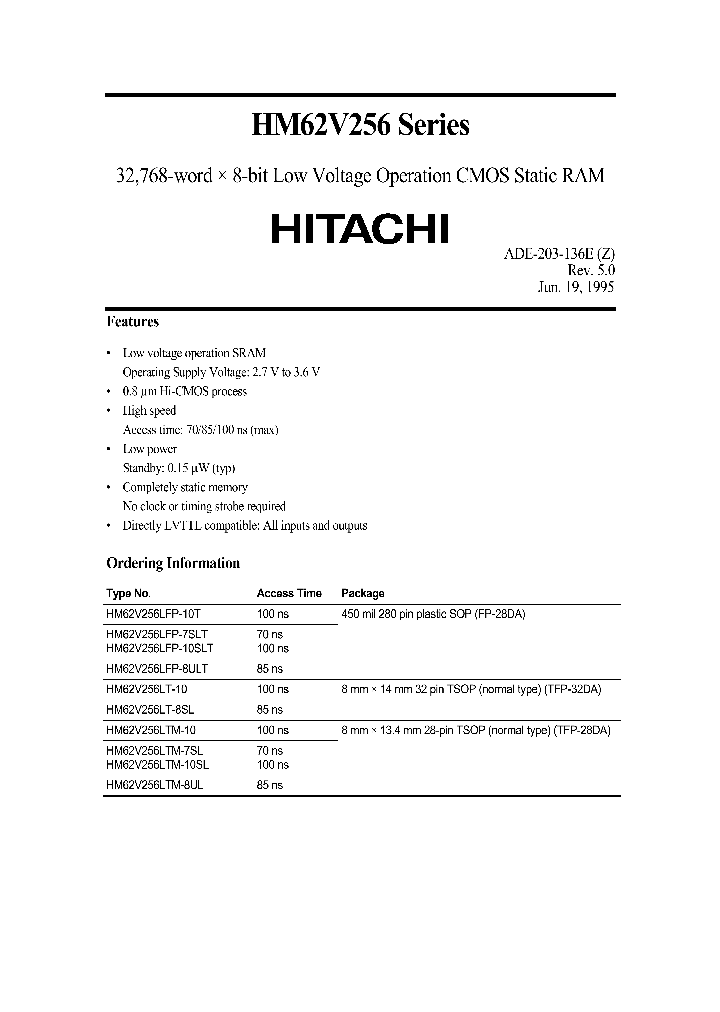 HM62V256LFP-8ULT_9101732.PDF Datasheet