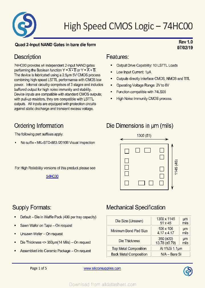 74HC00_9110409.PDF Datasheet